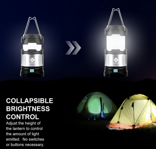 Etekcity Rechargeable LED Camping Lantern with USB Power Bank