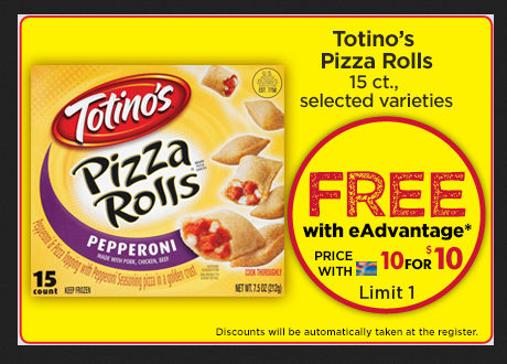 Free Totino's Pizza Rolls eCoupon
