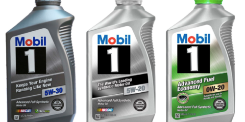 Amazon: SIX Pack of Mobil 1 Synthetic Motor Oil 1-Quart Bottles ONLY $27.99 ($4.67 per Quart)