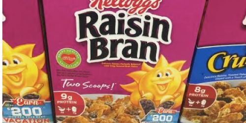 New $0.50/1 Kellogg’s Raisin Bran Cereal Coupon = Only $1.38 at Walgreens