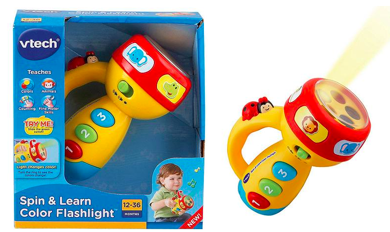 spin and learn flashlight