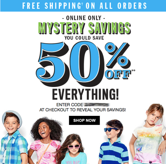 The Children's Place Mystery Savings