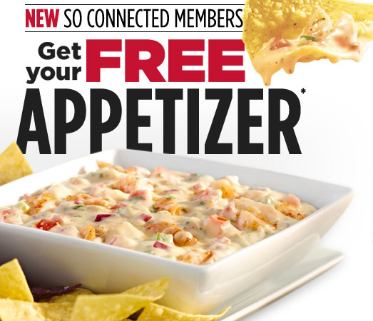 Ruby Tuesday Free Appetizer offer