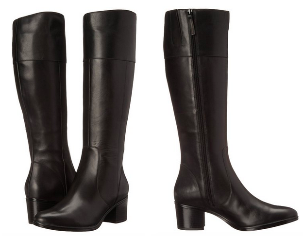 Naturalizer Women's Harbor Leather Riding Boots in black
