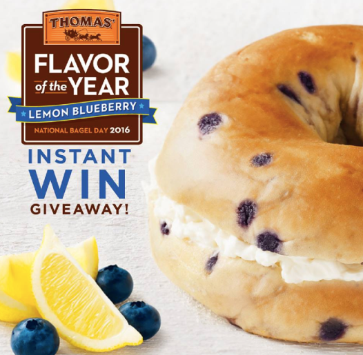 Thomas' National Bagel Day 2016 Instant Win and Sweepstakes
