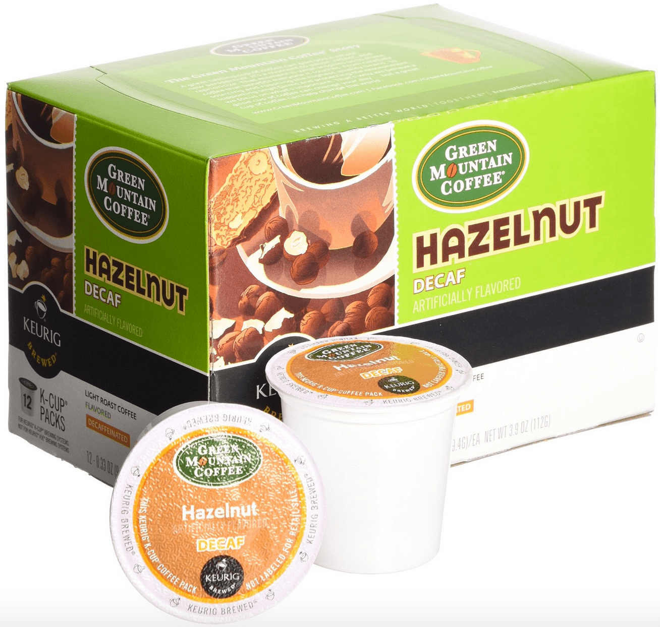 Amazon Prime Members Green Mountain Coffee Hazelnut Decaf KCups 25
