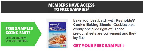 FREE Reynolds Cookie Baking Sheets Sample for Select Box Tops Members