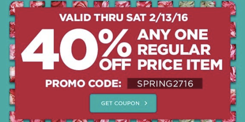 Michaels: 40% Off ONE Regular Priced Item + 50% Off Valentine’s Day Gifts (Today Only)
