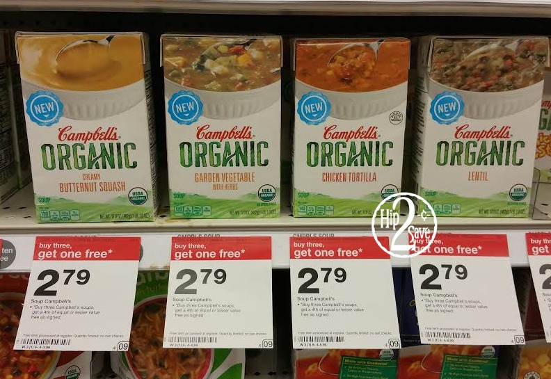 Target Buy 3, Get 1 FREE Campbell’s Soups = Organic Soup ONLY 1.09