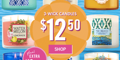 Bath & Body Works: 3-Wick Candles $10.50 Each Shipped (Regularly $22.50)