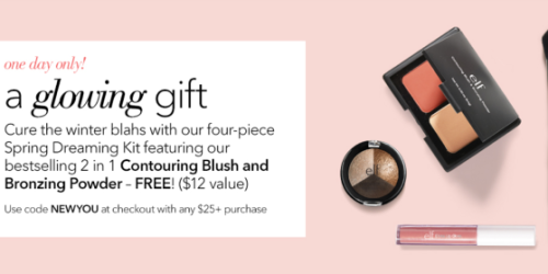 e.l.f. Cosmetics: Free Shipping on ANY Order + Free Gift with $25 Purchase ($12 Value)