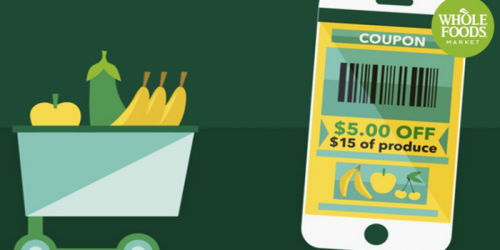 Whole Foods Market App: NEW Store Coupons ($5 Off $15 Produce Purchase & More)