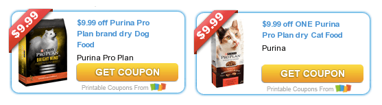 TWO New $9.99/1 Purina ProPlan Coupons