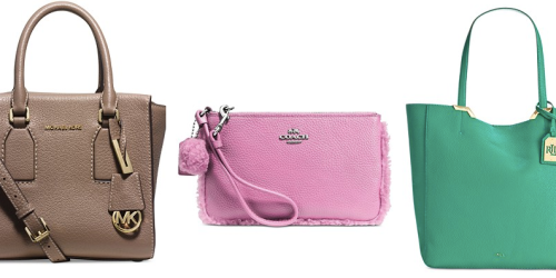 Macy’s: Nice Discounts on Name Brand Bags (Coach, Kenneth Cole & More!) – Today Only
