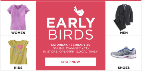 Kohl’s: Early Bird Specials (Until 3PM CST) + Stackable Promo Codes & More