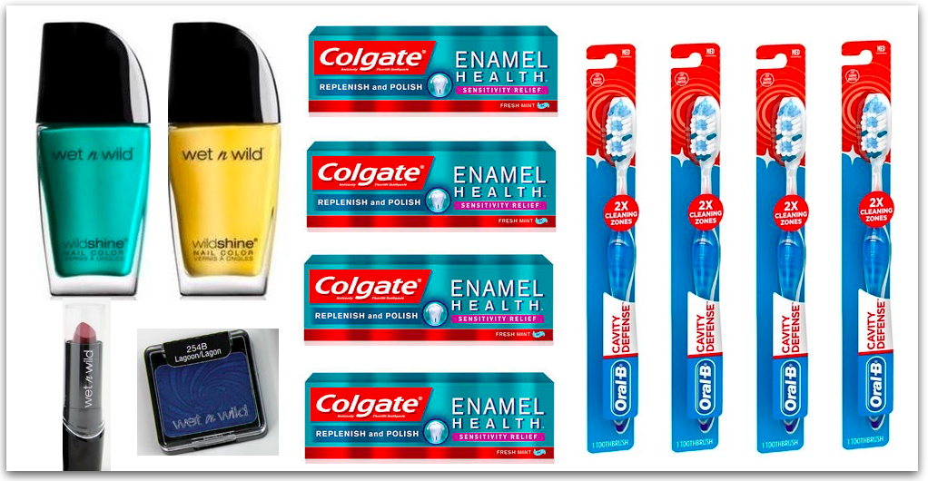 Target Wet n Wild Cosmetics, Colgate Toothpaste & OralB Toothbrushes