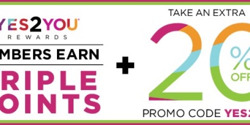 Kohl’s Yes2You Rewards Members: 20% Off Online or In-Store Purchase + Earn Triple Points