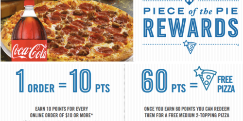 Domino’s Rewards Program: Earn Free Pizza w/ Online Orders (+ 1,518 Win $10 Gift Cards)