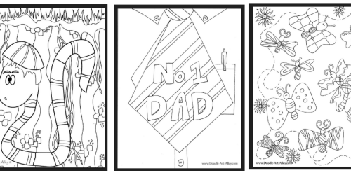 FREE Doodle Art Printable Coloring Pages