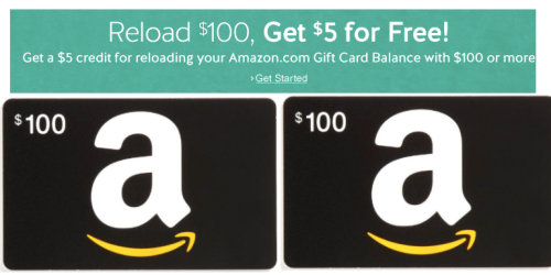 Amazon: FREE $5 Credit with $100 Amazon Gift Card Reload (SELECT Accounts)