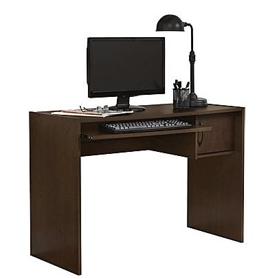 Easy2Go Student Computer Desk with Storage in Resort Cherry