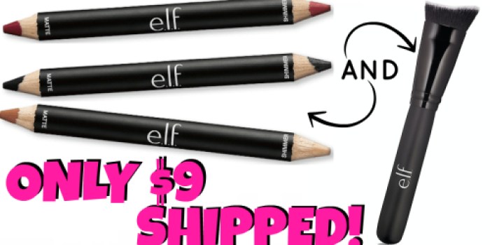 e.l.f. Cosmetics: THREE Duo Stix Pencils AND Sculpting Face Brush ONLY $9 Shipped