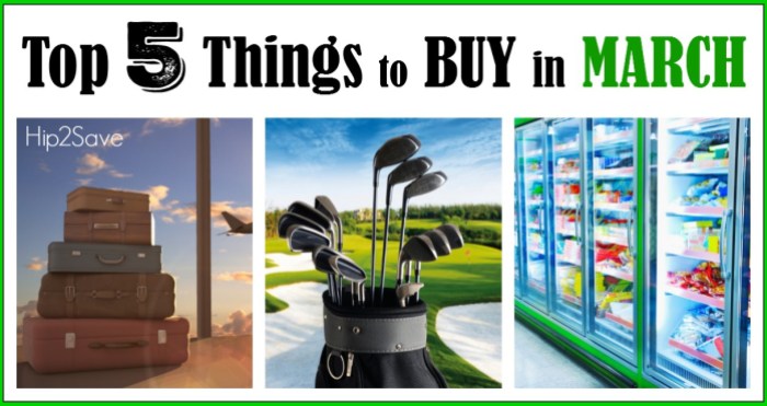 Top 5 Things to Buy In March Hip2Save