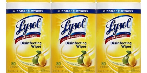 Amazon: Lysol Disinfecting Wipes 3-Pack $6.59 Shipped (Just $2.20 Per Large Canister)