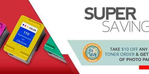 ComboInk: $10 Off $20 Ink or Toner Purchase AND Free 20-Count Pack of Premium Photo Paper