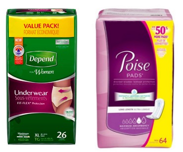 Depend and Poise value packs