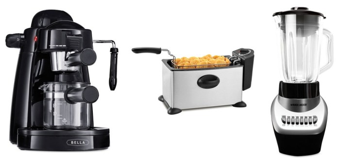 Espresso, Deep Fryer and Blender