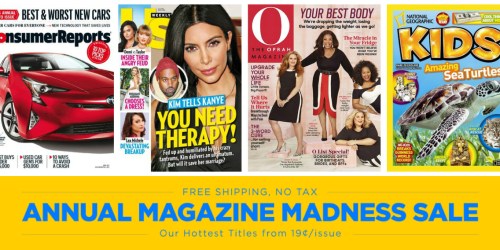 Magazine Madness Sale (Consumer Reports, Us Weekly & More) – Starting at Just 19¢ Per Issue