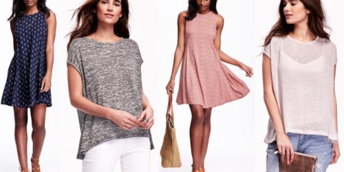 Old Navy: 30% Off Dresses = 2 Women’s Dresses + Cute Top $36 Shipped (+ Earn $20 Super Cash)