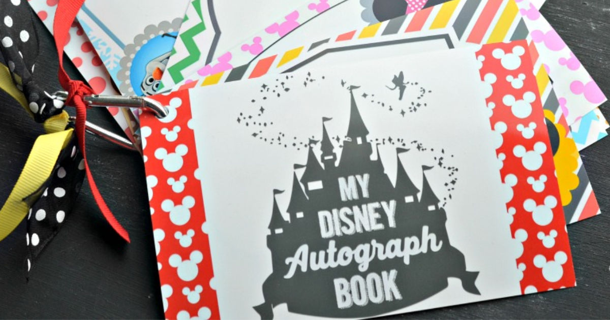 Disney Autograph Book Scrapbook Travel Journal Vacation Photo