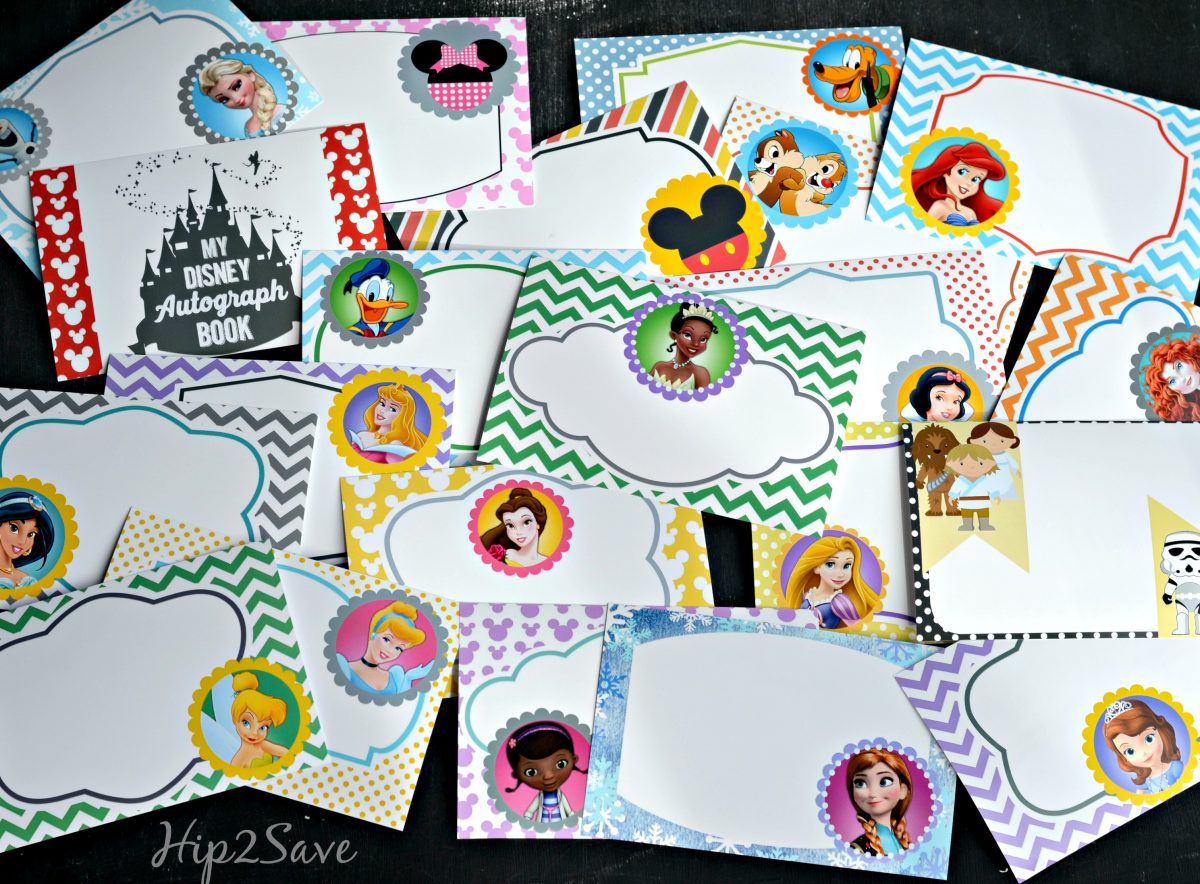 Free Printable Disney Character Autograph Pages Perfect For Upcoming Disney Trip Hip2save