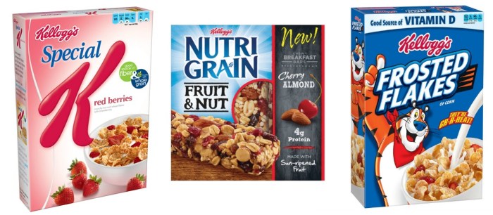 Kellogg's Cereal and Nutri-Grain bars