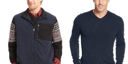 Macy’s: Save BIG on Men’s Clearance Apparel = $3.99 Fleece Vest & Sweaters and More
