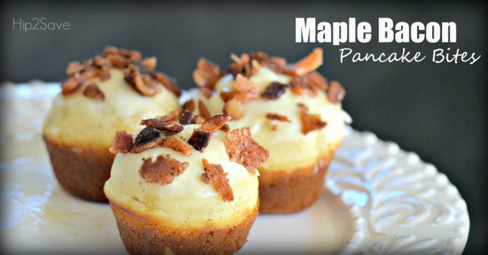 Maple Bacon Pancake Bites Hip2Save.com