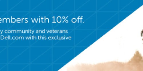 Dell Exclusive Military Savings: Extra 10% Off PCs, Tablets, Electronics & More (+ 7 Days of Deals)