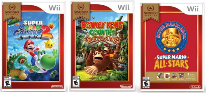 Nintendo Selects Wii games