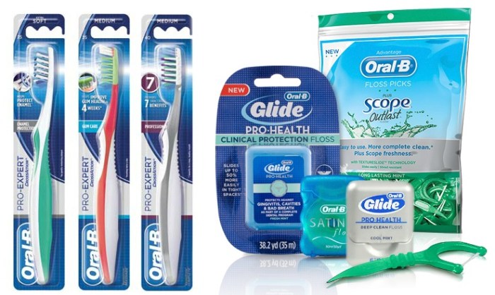 Oral-B Toothbrushes and floss