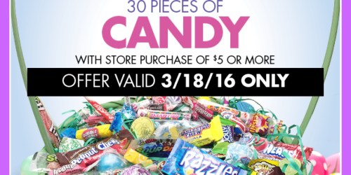 Party City: 30 Free Pieces of Candy with $5 In-Store Purchase (Today Only) + More