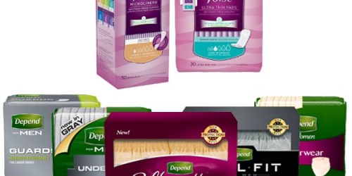 $12 Worth of Poise and Depend Coupons = Depends or Poise Only $7.49 at CVS