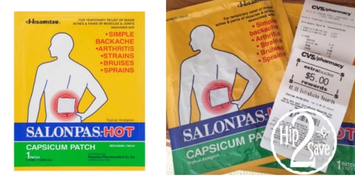 CVS: SalonPas Pain Relief Patches Possibly Only 7¢ Each (No Coupons Needed)