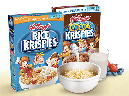 Kellogg's Rice Krispies and Cocoa Krispies cereal