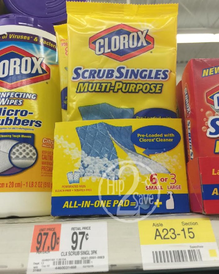 Walmart Clorox Scrub Singles MultiPurpose 3Pack Pads Just 47¢ Each