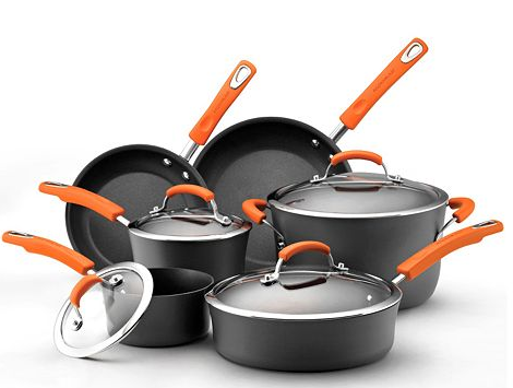 Rachael Ray 10-pc. Nonstick Hard-Anodized Cookware Set