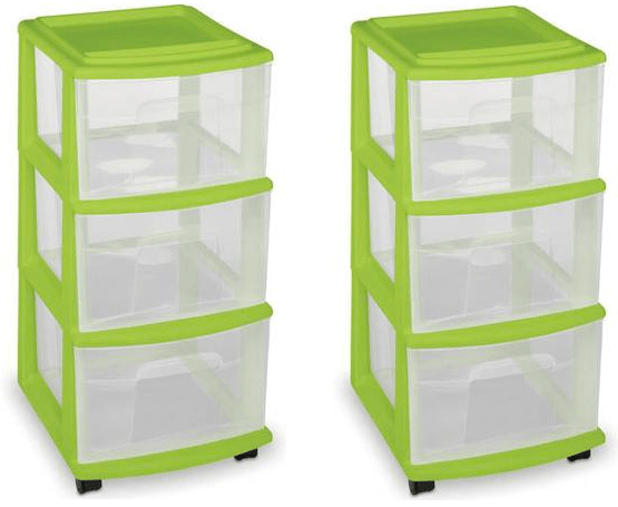 3-drawer cart
