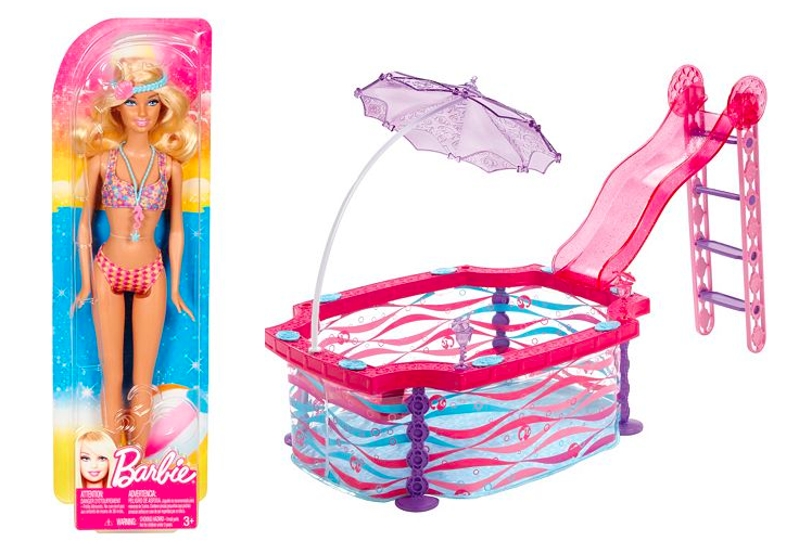 Barbie glam pool playset deals