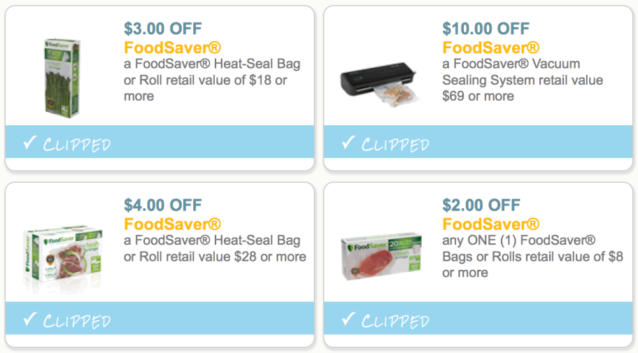 $19 Worth of *NEW* FoodSaver Coupons